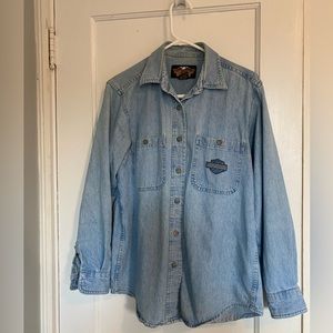 Vintage Harley Davidson denim shirt